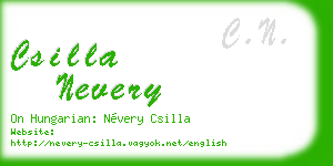 csilla nevery business card