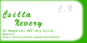 csilla nevery business card